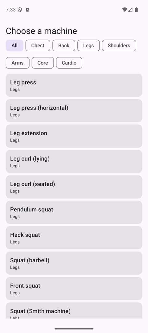 Geräteliste der Android-Fassung